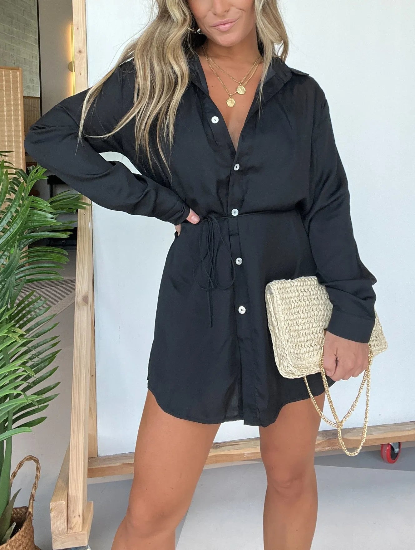 Beatrice – Ensemble robe et combinaison style satin