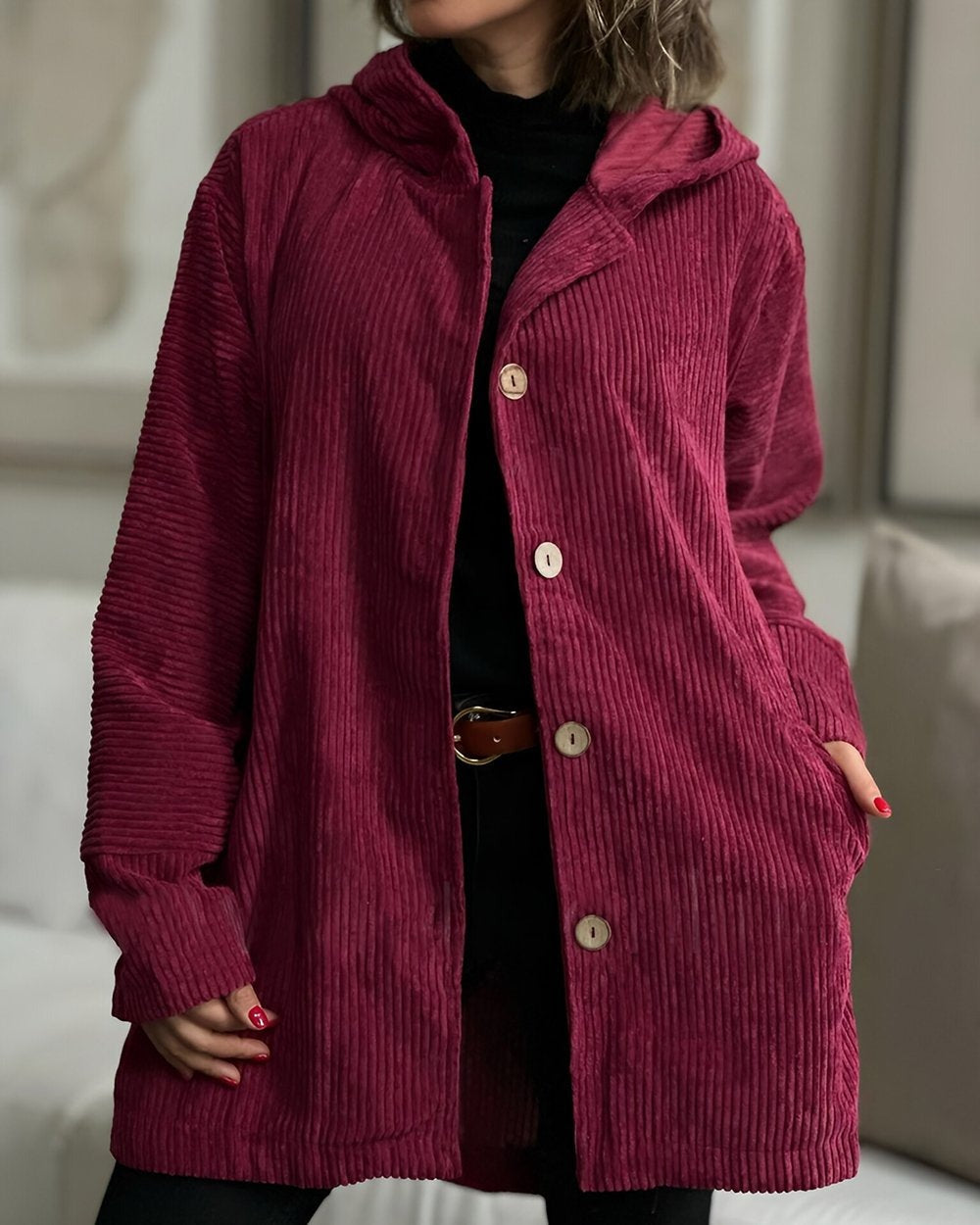 Giovana – Veste au style casual avec effet côtelé