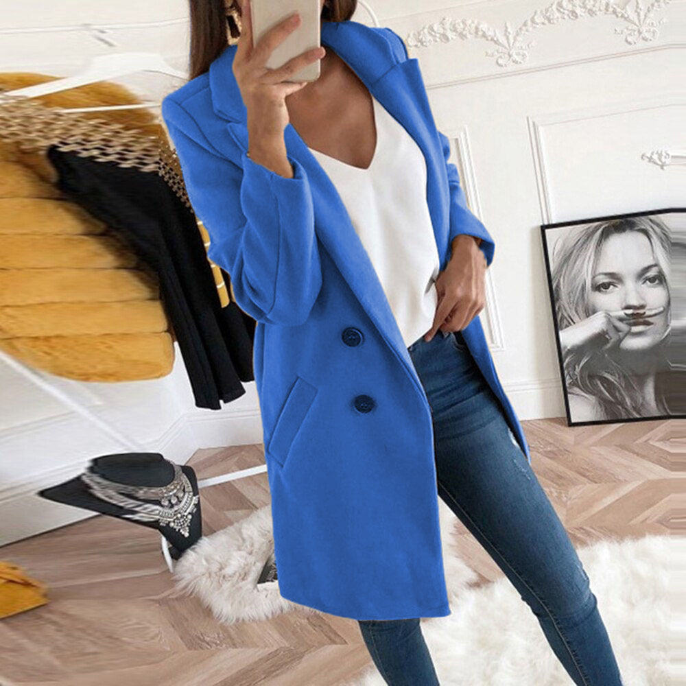 Tatiana - Manteau Long Essentiel et Élégant