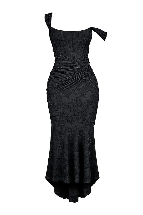 Margot – Robe longue sans manches à la coupe sirène élégante