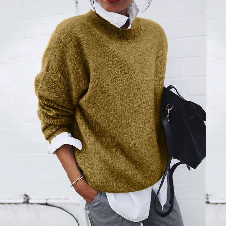 Florence - Pull à col rond pour femme, inspiration cachemire