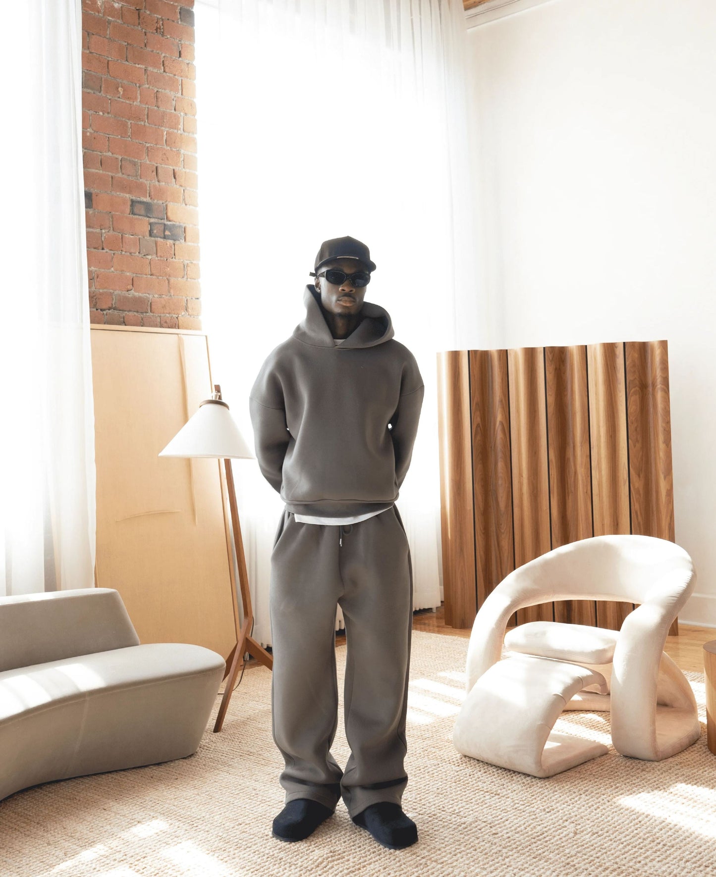 Basilio - Ensemble de survêtement monochrome pour hommes