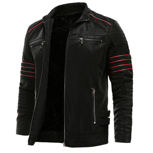 Eros - Veste en similicuir Style Biker pour Hommes