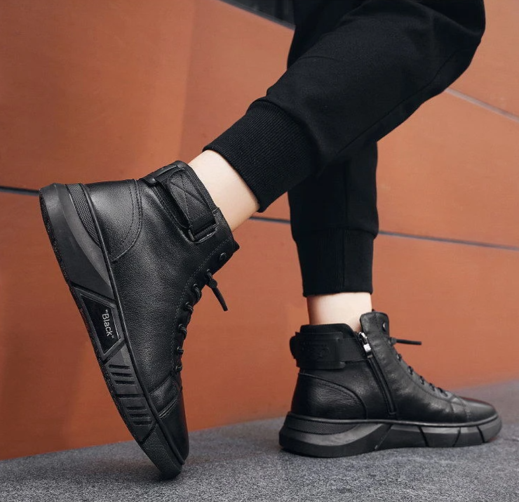 Alvize - Bottes pour homme en similicuir