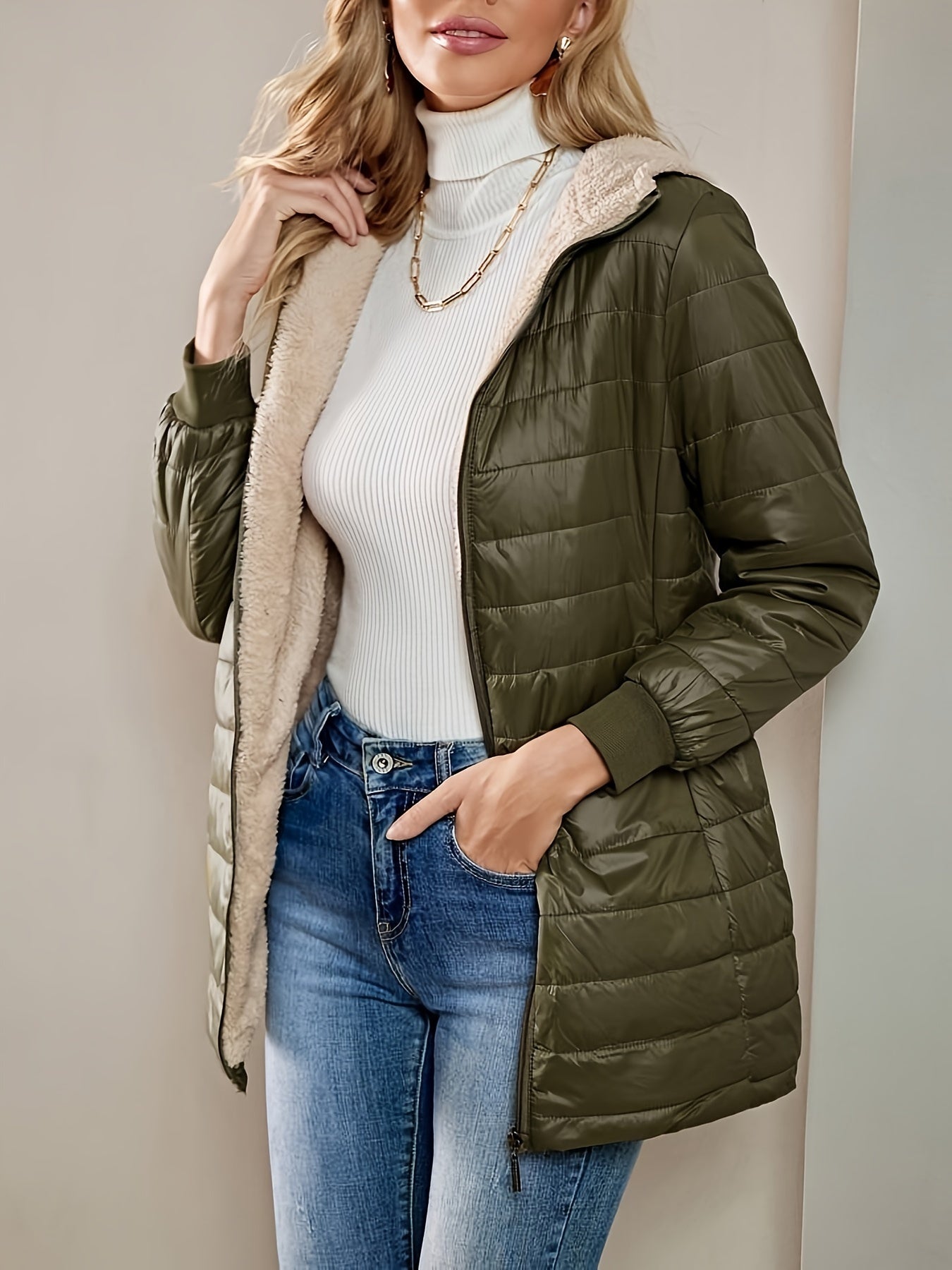 Liliana - Veste d'Hiver avec Doublure en Polaire