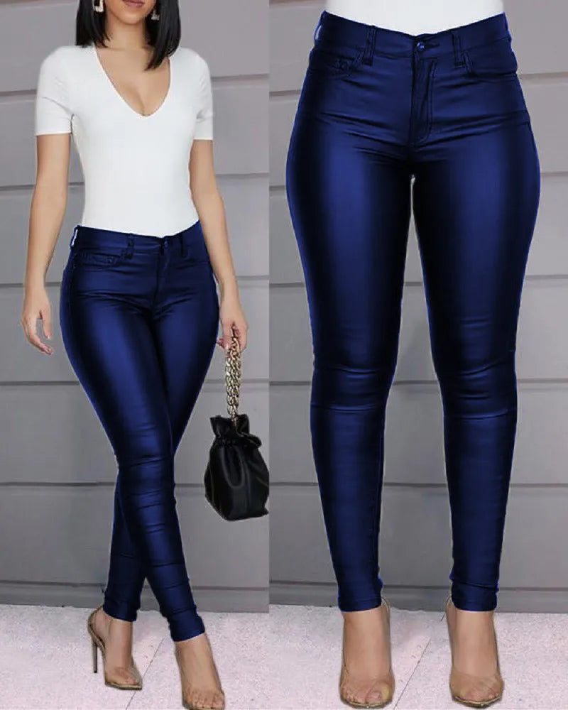 Anelies - Pantalon pour femme en similicuir