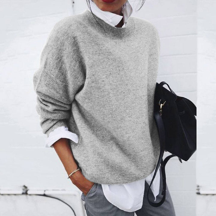 Florence - Pull à col rond pour femme, inspiration cachemire