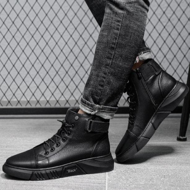Alvize - Bottes pour homme en similicuir