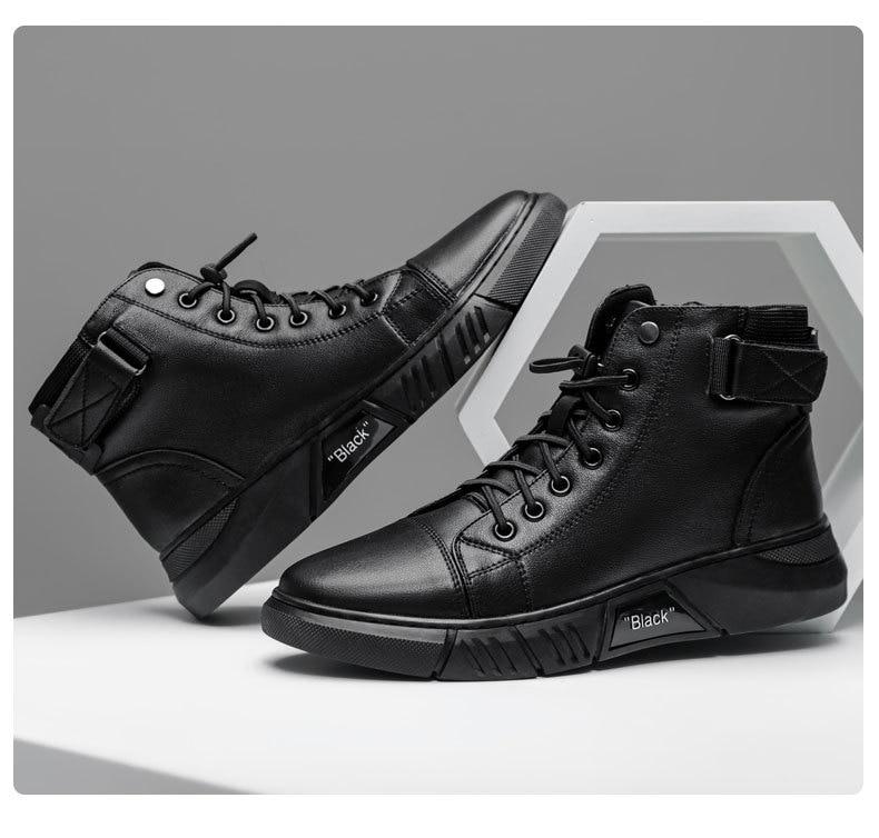 Alvize - Bottes pour homme en similicuir