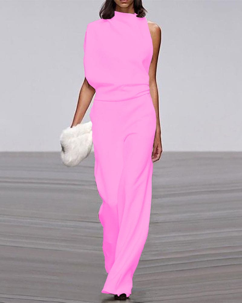 Kate - Elegant High-Neck Jumpsuit