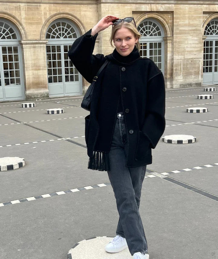 Evie – Manteau long au style élégant et naturel
