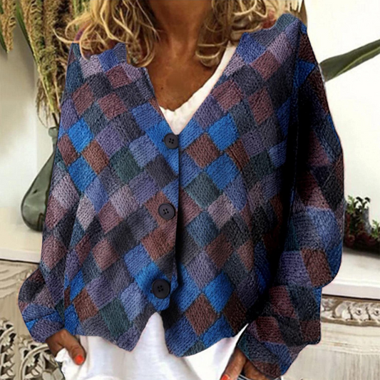 Julien - Pull style en tricot diamant