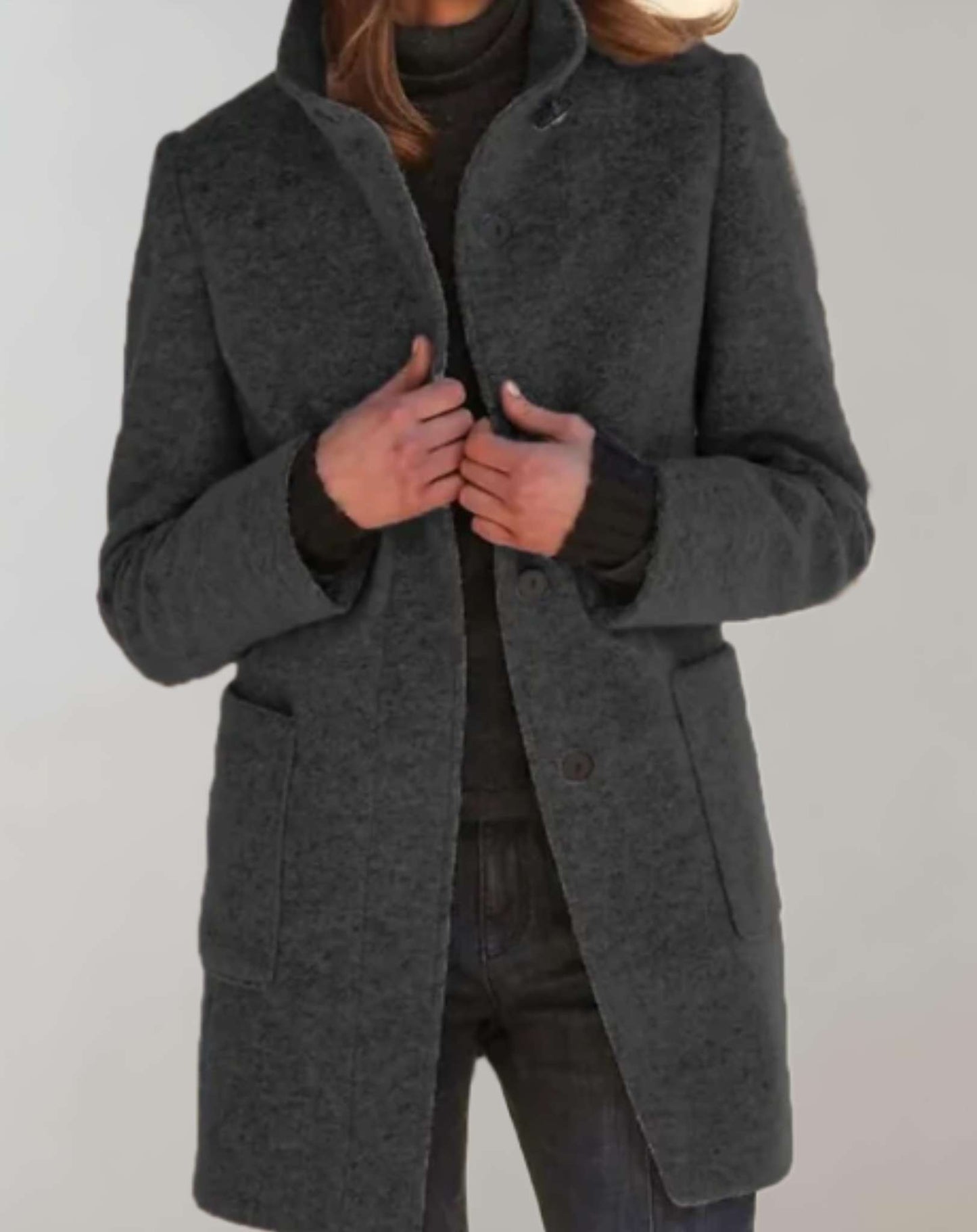 Francis – Manteau style laine longueur midi