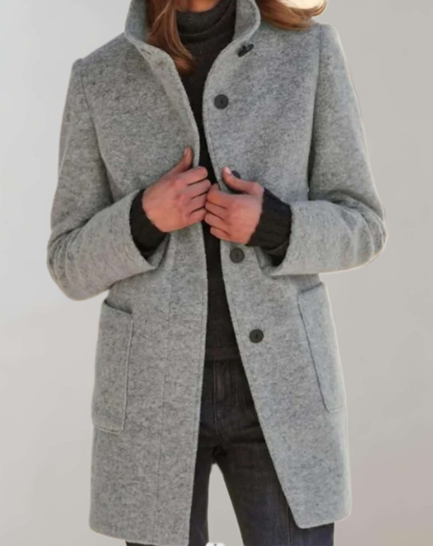 Francis – Manteau style laine longueur midi