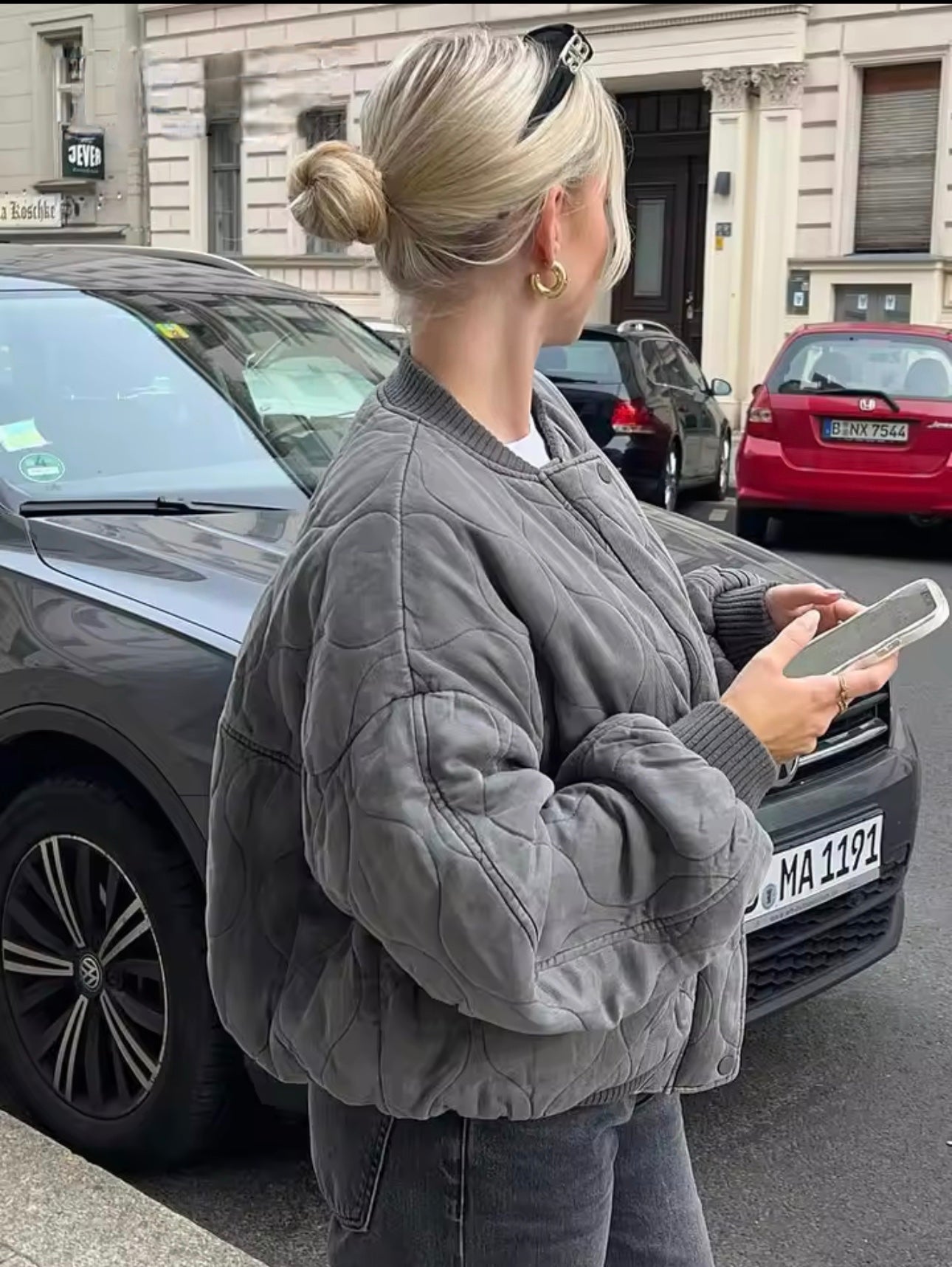 Flavia – Veste style bombardier coupe oversize