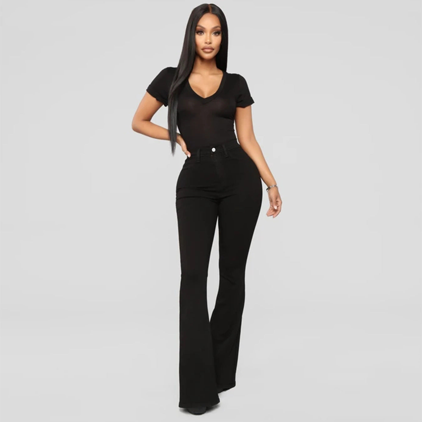 Jeans coupe galbée au style flatteur
