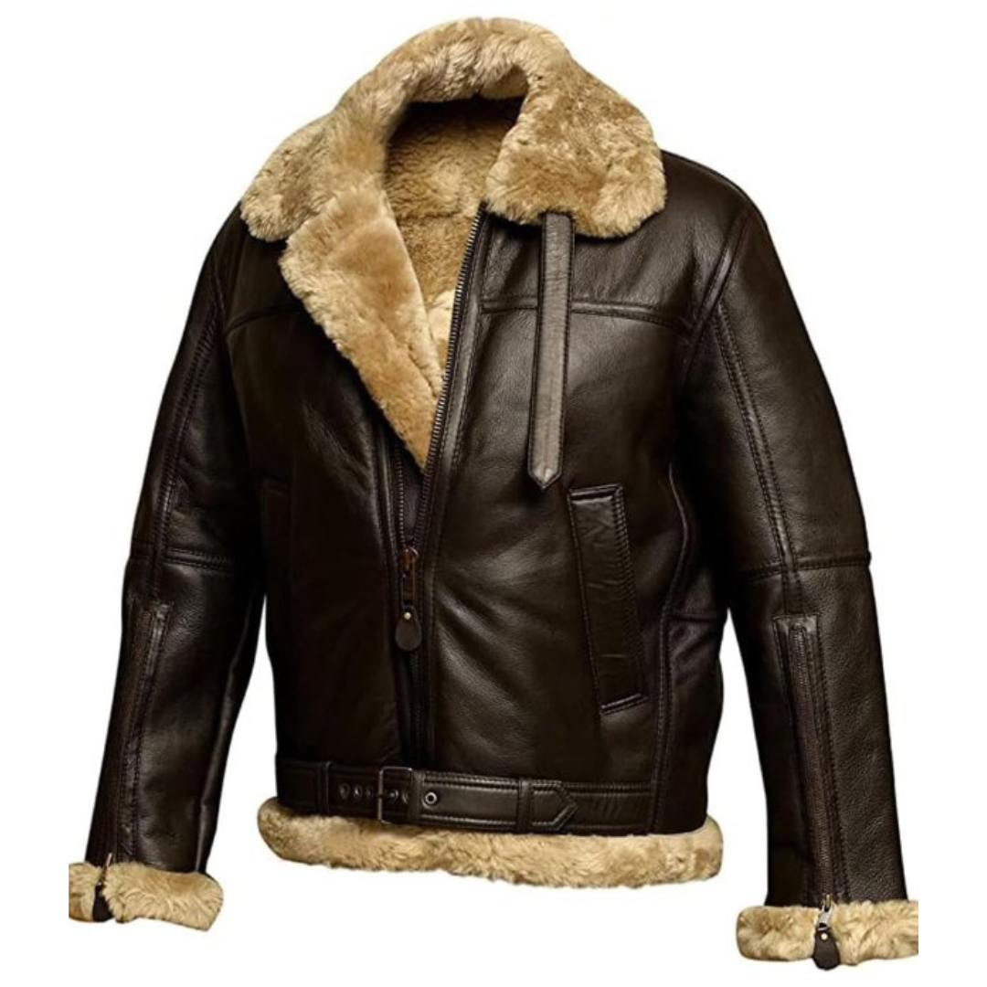 Marlo - Veste masculine Look cuir et intérieur doux style polaire