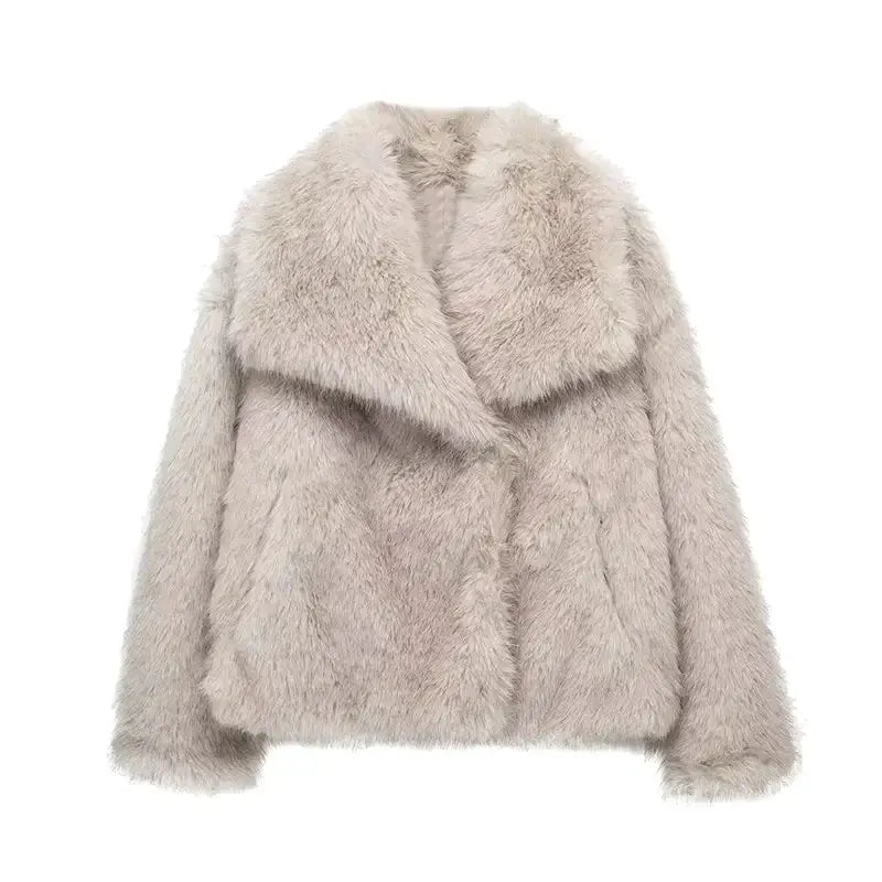 Sophie – Manteau au style pelucheux et élégant