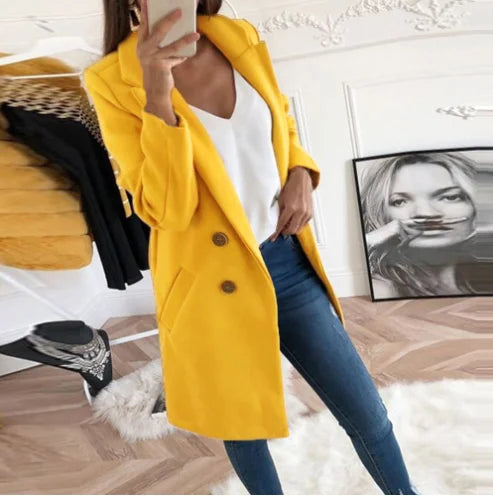 Tatiana - Manteau Long Essentiel et Élégant