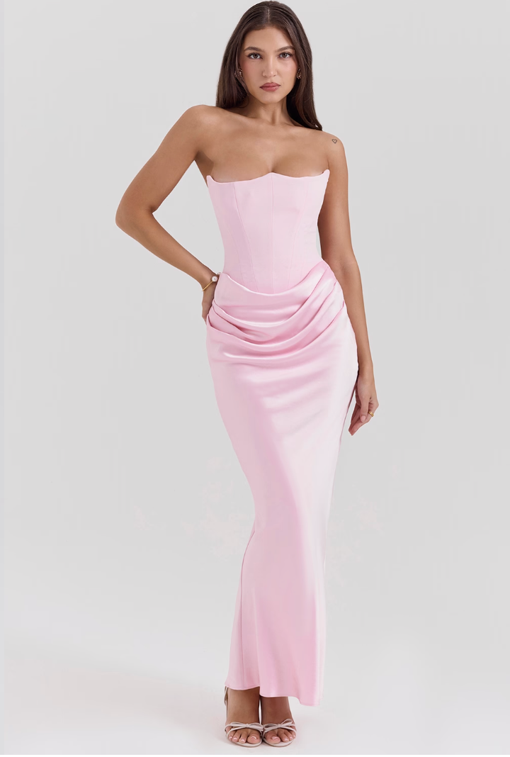 Shayla - Robe Maxi Élégante Sans Manches Style Corset