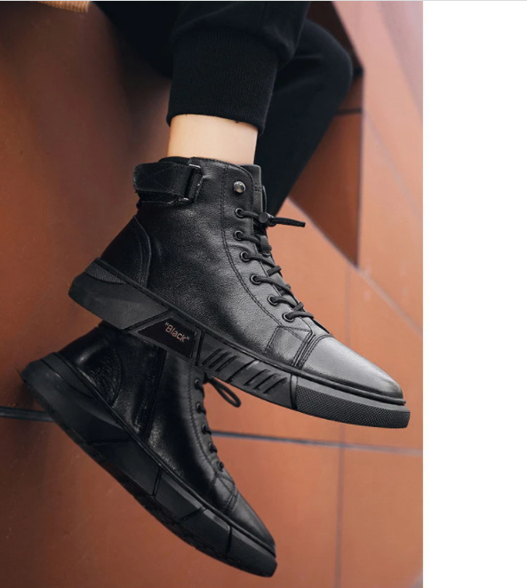 Alvize - Bottes pour homme en similicuir