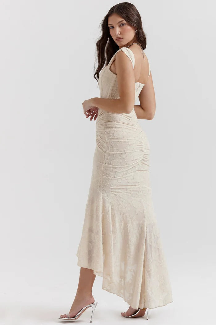Margot – Robe longue sans manches à la coupe sirène élégante