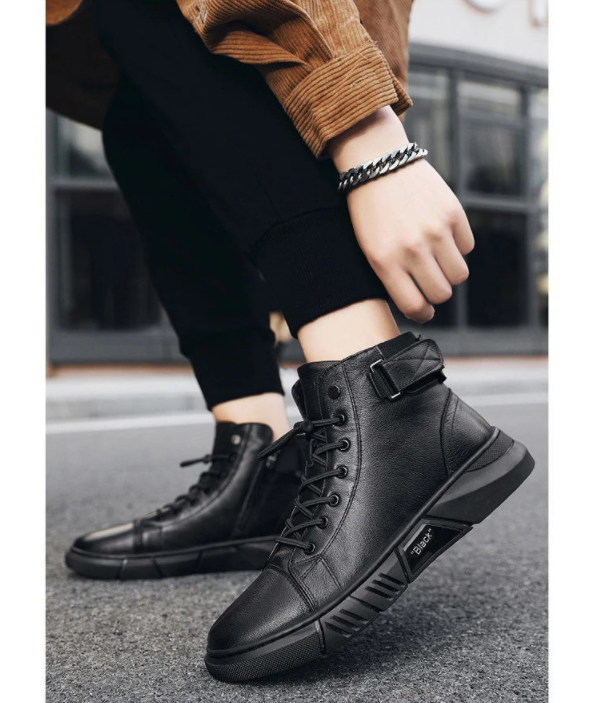 Alvize - Bottes pour homme en similicuir