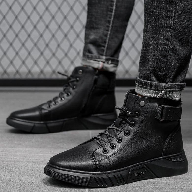 Alvize - Bottes pour homme en similicuir