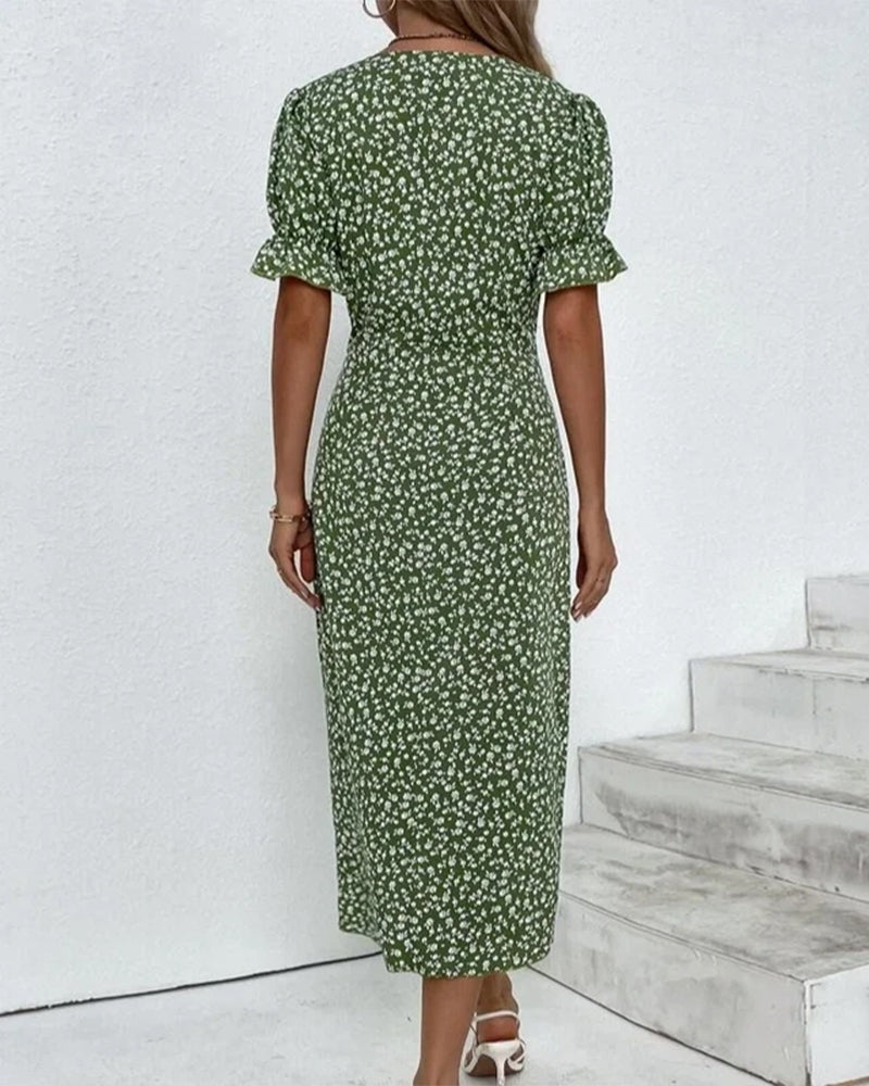 Daysi - Robe à Imprimé Floral en V