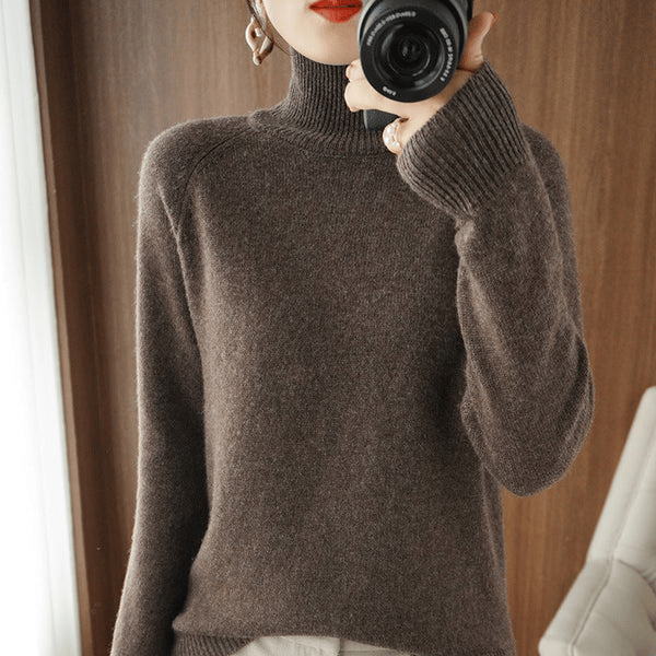 Rosanna – Pull à col roulé au style doux et raffiné