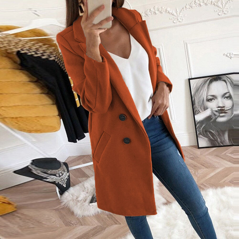 Tatiana - Manteau Long Essentiel et Élégant