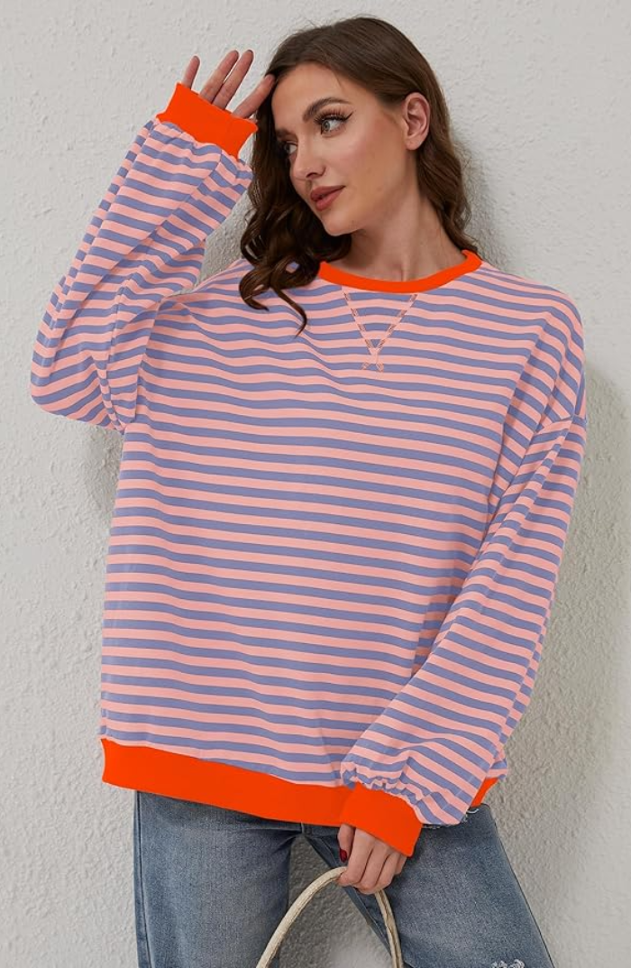 Maya - Pull oversized à rayures