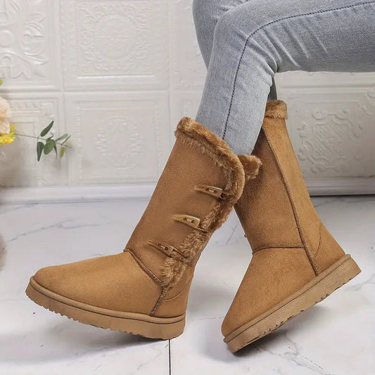 Jadiya – Bottes avec doublure style polaire