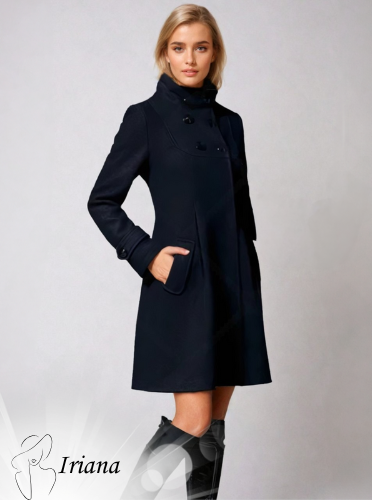 Iriana - Manteau Long avec Poches Latérales