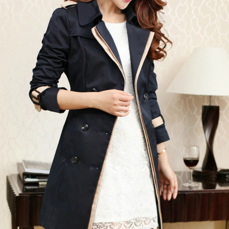 Kari - Manteau Trench Élegant à Double Boutonnage
