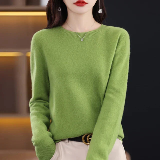 Julieta – Pull texturé à col rond au style féminin