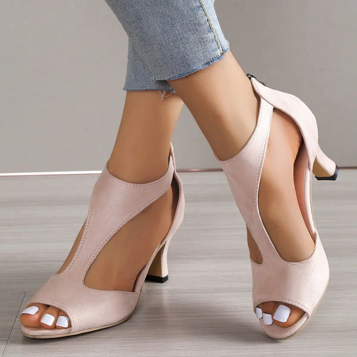 Kailyn – Chaussures à talons élégantes avec finition aspect cuir