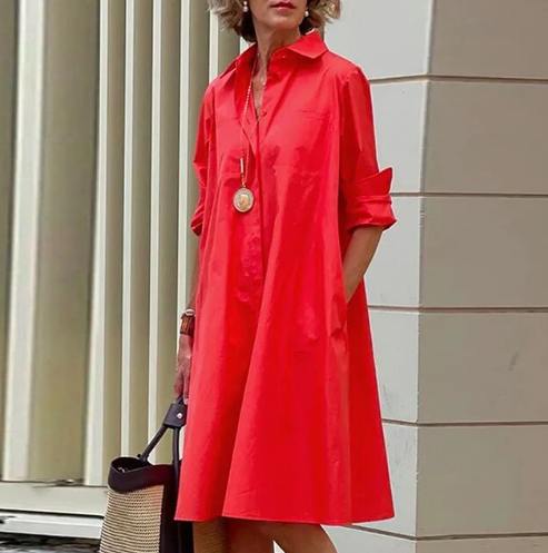 Yani - Robe Chemise Décontractée Unie
