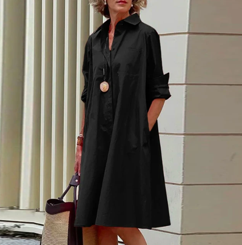 Yani - Robe Chemise Décontractée Unie