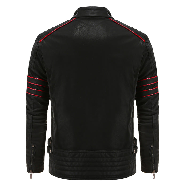 Eros - Veste en similicuir Style Biker pour Hommes