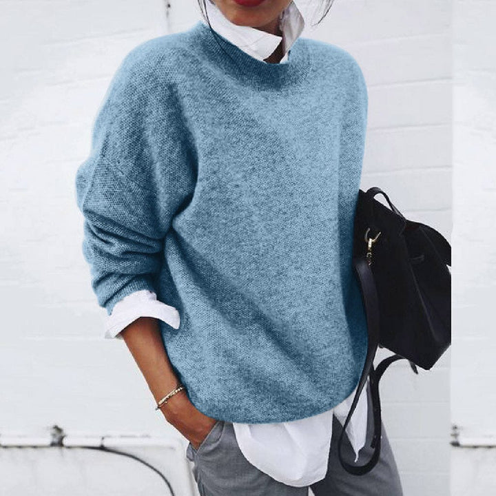 Florence - Pull à col rond pour femme, inspiration cachemire