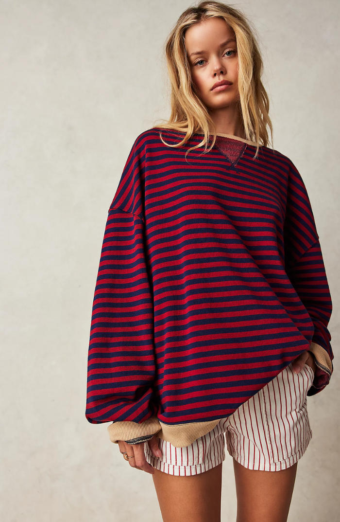 Maya - Pull oversized à rayures