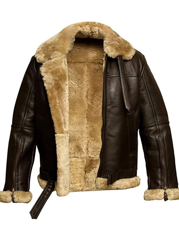 Marlo - Veste masculine Look cuir et intérieur doux style polaire