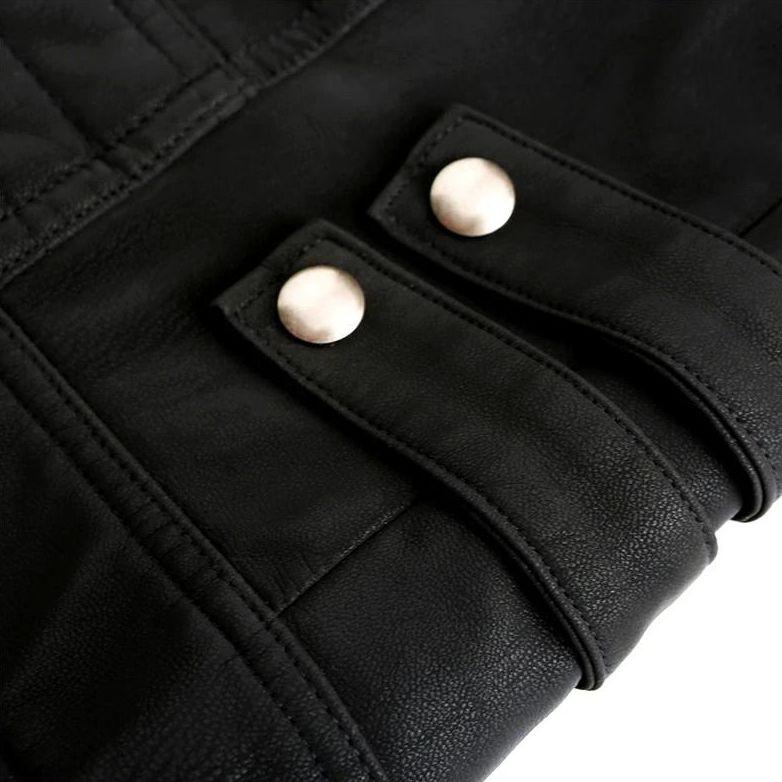 Eros - Veste en similicuir Style Biker pour Hommes