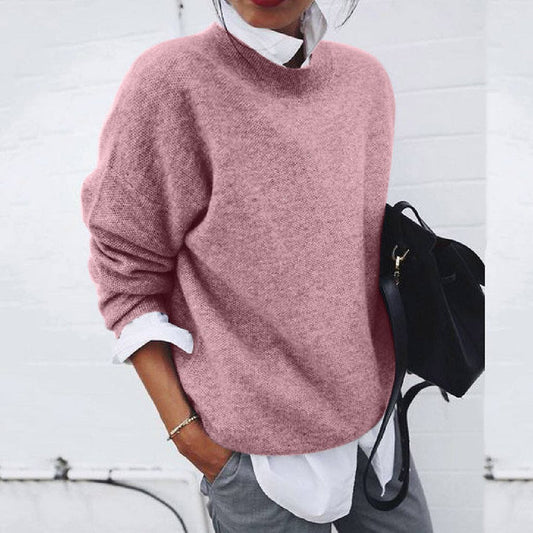 Florence - Pull à col rond pour femme, inspiration cachemire