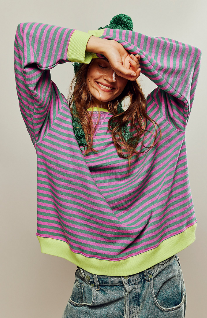 Maya - Pull oversized à rayures