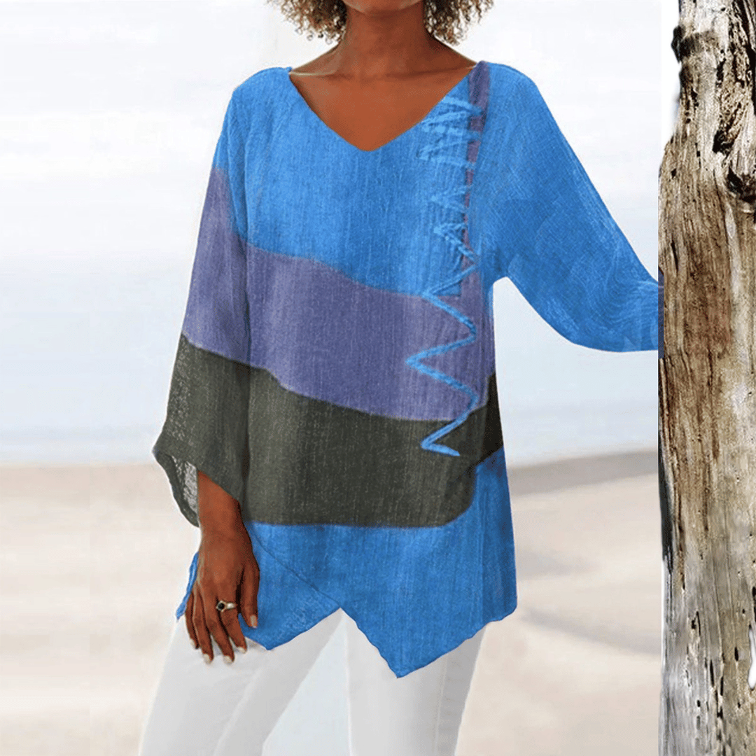 Mariana - Blouse à col en V pour femmes
