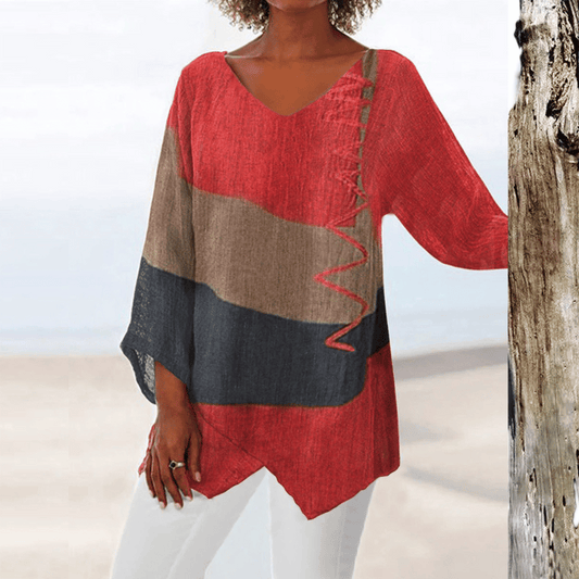 Mariana - Blouse à col en V pour femmes