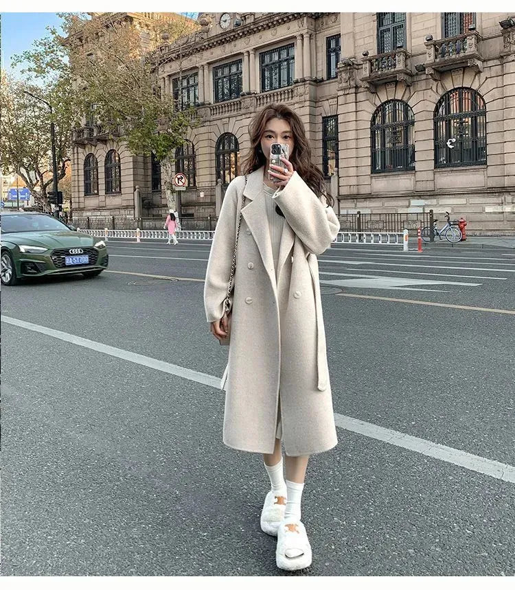 Alessia - Manteau Long Élégance Intemporelle