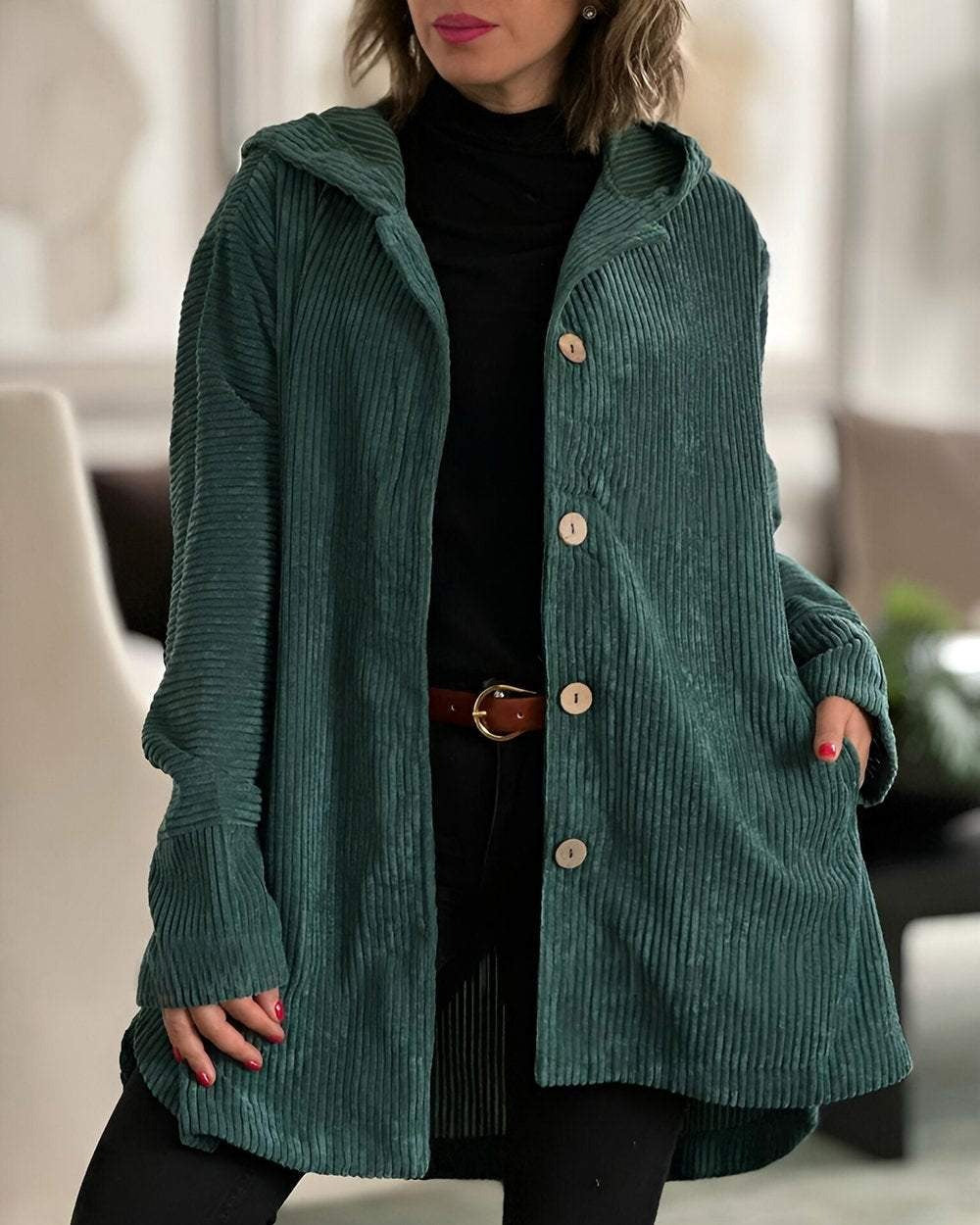 Giovana – Veste au style casual avec effet côtelé